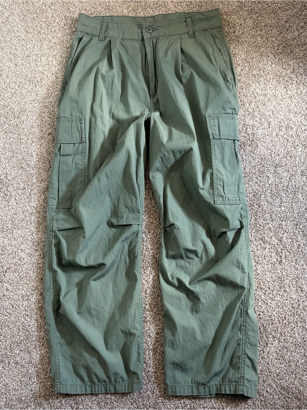 EUC! Men's Green CARHARTT ‘Cole’ Cargo Pants Size 30 Unisex